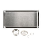 Linear Shower Drain With Anti-Odor Valve Flat Grate Brushed Finish SS 10 x 20cm - Image 2