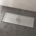 Linear Shower Drain With Anti-Odor Valve Bars Grate Brushed Finish SS 10 x 30cm - Image 4