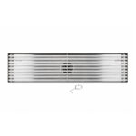 Linear Shower Drain With Anti-Odor Valve Bars Grate Brushed Finish SS 10 x 40cm