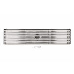 Linear Shower Drain With Anti-Odor Valve Bars Grate Brushed Finish SS 10 x 50cm