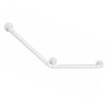 White Angle Grab Bar 400 x 500 mm Stainless