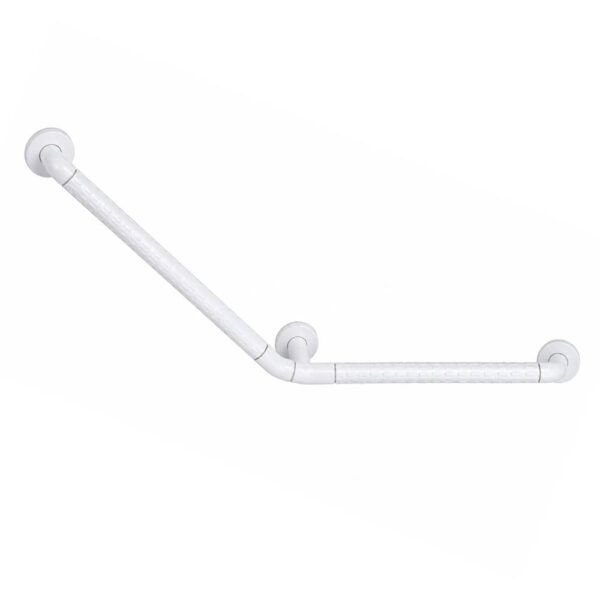 White Angle Grab Bar 400 x 500 mm Stainless