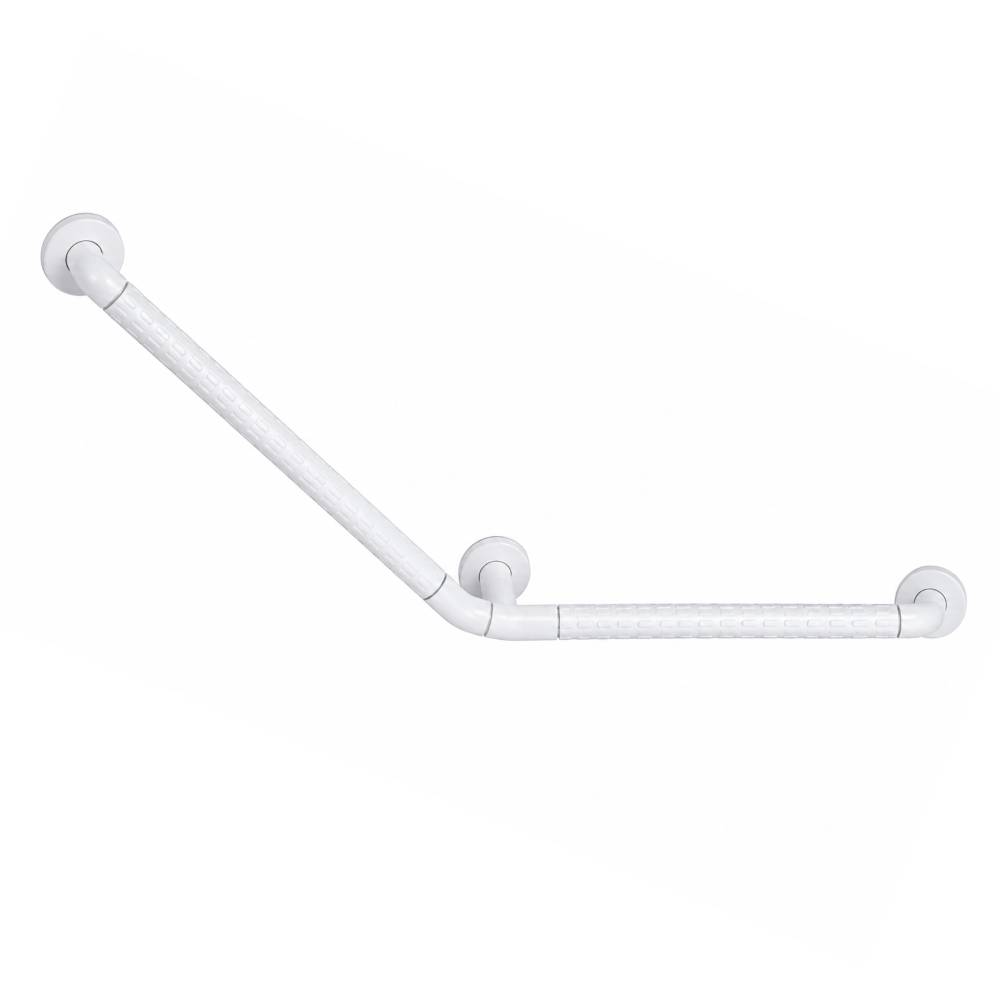 JTC-8180-1 White Angle Grab Bar 400 x 500 mm Stainless - Image 1