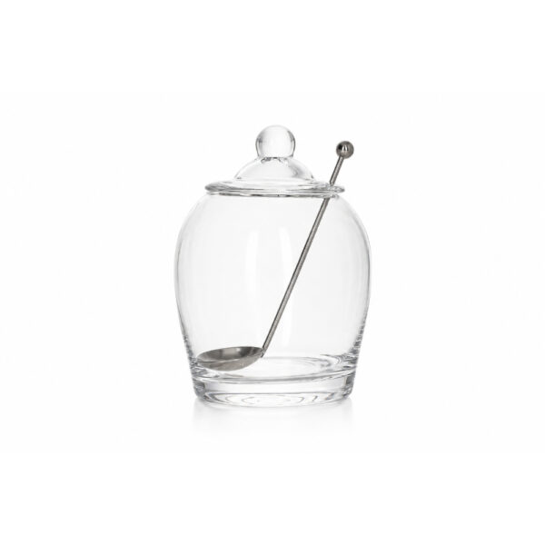Classic Glass Olive Jar with Lid & Serving Spoon – 14cm