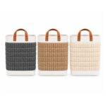 Woven Front Laundry Hamper with Carry Handles