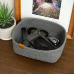 Rope Storage Baskets with Accent Tabs Grey - Set of 3 - Image 2
