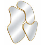 Organic Irregular Wall Mirror Set - 3 Pieces - Gold