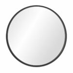 Round Wall Mirror With Slim Frame Black - 31.4 Inch