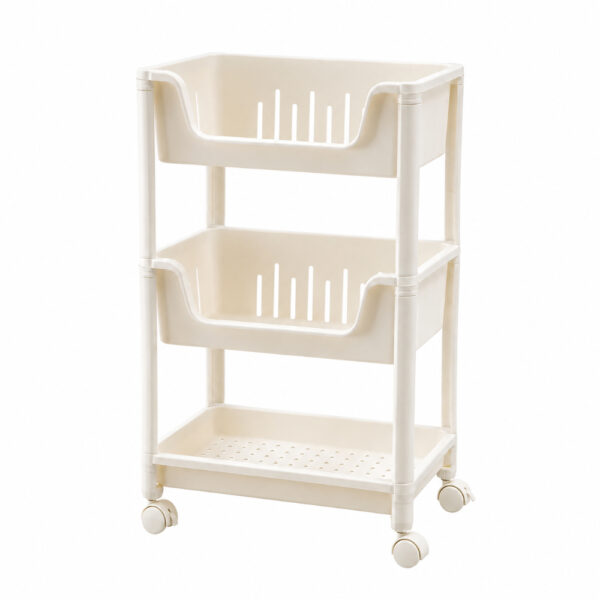 Slim 3-Tier Rolling Storage Organizer