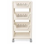 Slim 4-Tier Rolling Storage Organizer