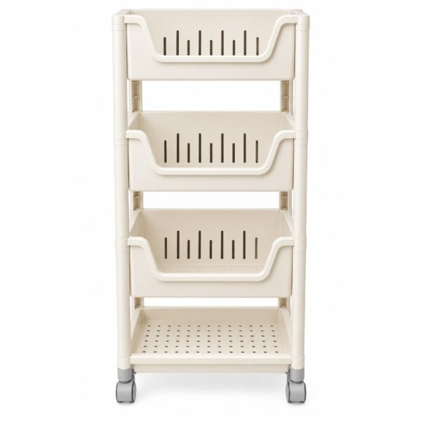 Slim 4-Tier Rolling Storage Organizer