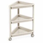 Corner 3-Tier Rolling Storage Rack