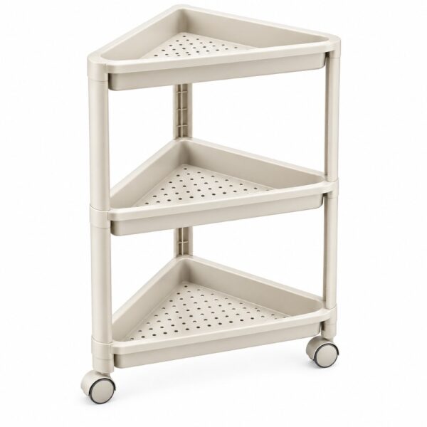 Corner 3-Tier Rolling Storage Rack