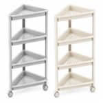 Corner 4-Tier Rolling Storage Rack