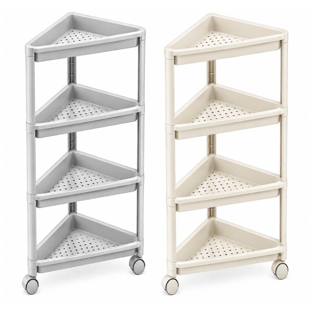 OSM-2568-7 Corner 4-Tier Rolling Storage Rack - Image 1