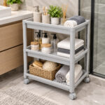 Wide 3-Tier Rolling Storage Shelf - Image 2