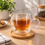 Classic Double-Wall Clear Glass Tea Cup - 50ml - Image 2