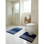 Geometric Stripe Bath Mat 50x80cm 2pcs Set - Image 2