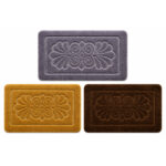 Embossed Floral Bath Mat 88x58cm