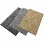 Diamond Pattern Plush Bath Mat 23.6 x 35.4 Inch