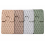 Pebble Texture Memory Foam Style Bath Mat 2pcs Set