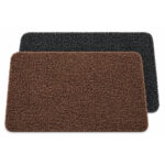 Coir-style Loop Door Mat - Brown & Black 19.6 x 31.4 Inch.