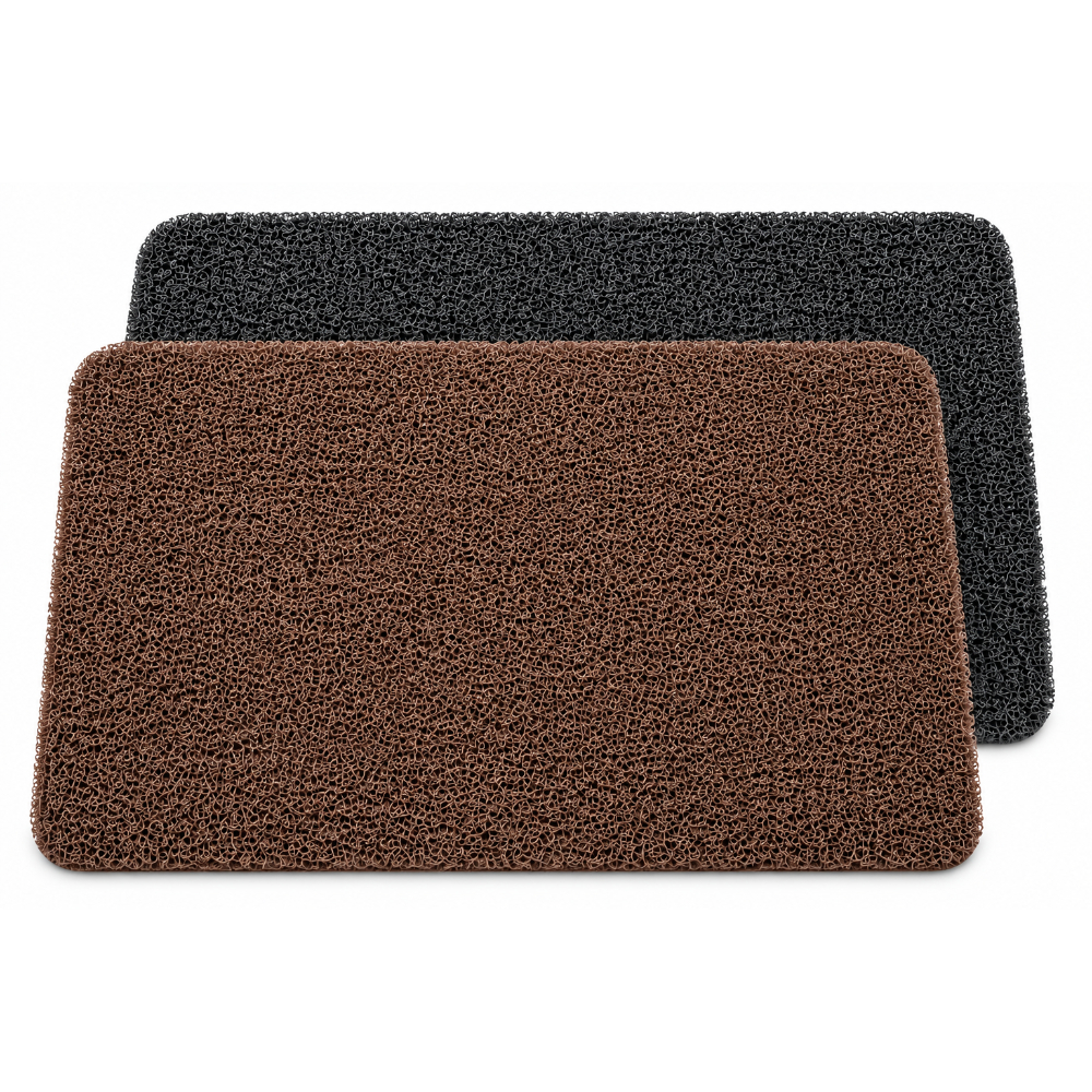 OSM-2644-2 Coir-style Loop Door Mat - Brown & Black 19.6 x 31.4 Inch. - Image 1