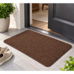 Coir-style Loop Door Mat - Brown & Black 19.6 x 31.4 Inch. - Image 2