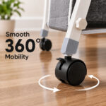 Cotton-linen laundry basket with wheels - Image 9