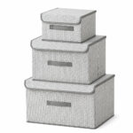 Non-woven fabric storage box three-piece set