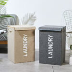 Cotton-Linen Dirty Clothes Bucket (Cotton- Linen + Cardboard) - Image 2