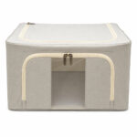 Foldable Oxford Fabric Storage Box with Steel Frame