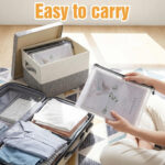 Large Cotton-Linen Color-Blocking Storage Box (Coarse Linen + MDF) - Image 7