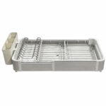 Expandable Dish Drying Rack with Cutlery Holder - Image 2