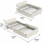 Expandable Dish Drying Rack with Cutlery Holder - Image 5