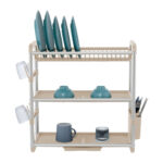 3 Tier Multi-Functional Dish Drying Rack with Side Holders