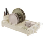 Countertop Dish Drainer with Plate Slots and Glass Holders