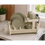 Expandable Countertop Dish Rack with Cup Holders - Image 2