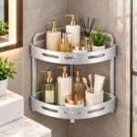 2 Tier PP Corner Bathroom Organizer Rack - Image 2