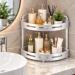 2 Tier PP Corner Bathroom Organizer Rack - Image 3