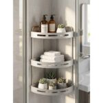 3 Tier PP Corner Bathroom Organizer Rack - Image 3
