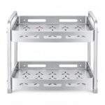 2 Tier Rectangular PP Bathroom Storage Rack