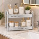 2 Tier Rectangular PP Bathroom Storage Rack - Image 2