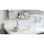 2 Tier Compact PP Bathroom Countertop Rack - Image 3