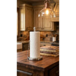 Freestanding Stainless Steel Kitchen Roll Holder - Silver - Image 3