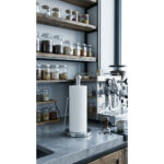 Freestanding Stainless Steel Kitchen Roll Holder - Silver - Image 4