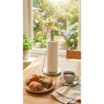 Freestanding Stainless Steel Kitchen Roll Holder - Silver - Image 5