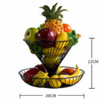 Square Wire Countertop Fruit Basket with Raised Feet - Black - Image 5