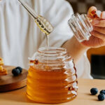 Glass Honey Jar with Dipper Golden Bee - Image 6