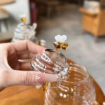 Glass Honey Jar with Dipper Golden Bee - Image 7